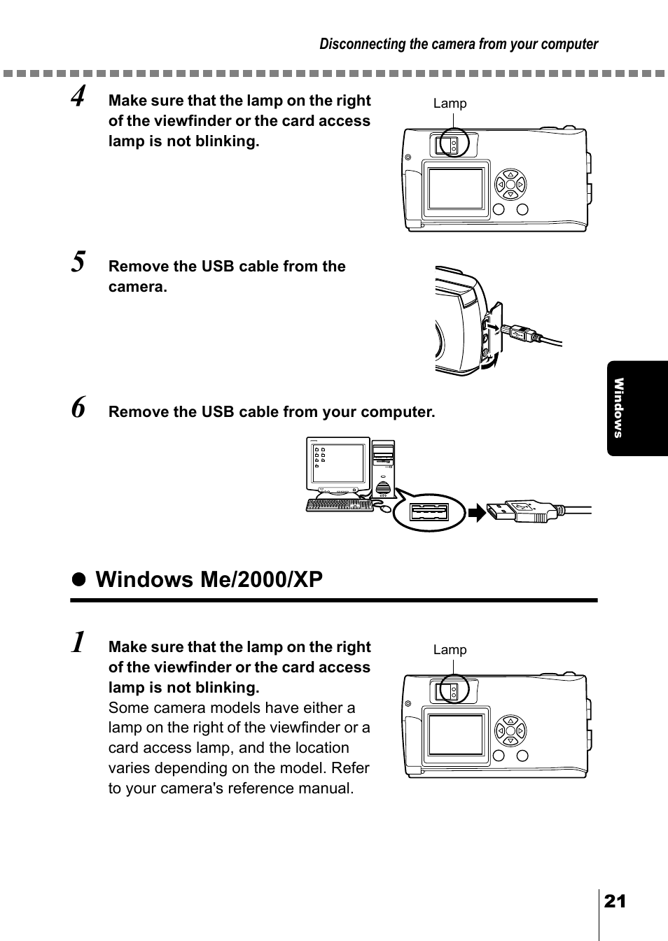 Windows me / 2000 / xp, Windows me/2000/xp | Olympus C-150 EN User Manual | Page 173 / 216