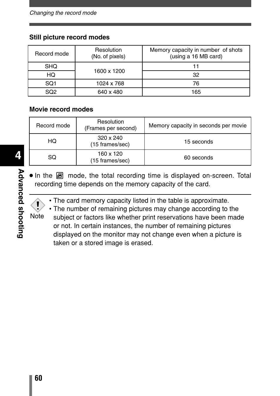 Ad v anced shooting | Olympus C-150 EN User Manual | Page 97 / 216