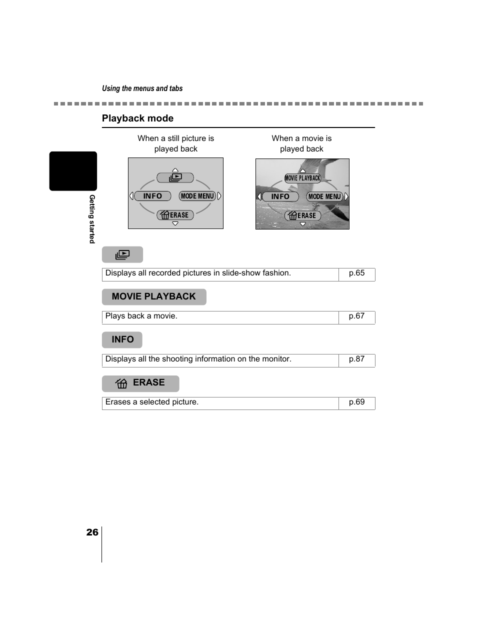 Playback mode | Olympus CAMEDIA C-2 ZOOM User Manual | Page 27 / 140
