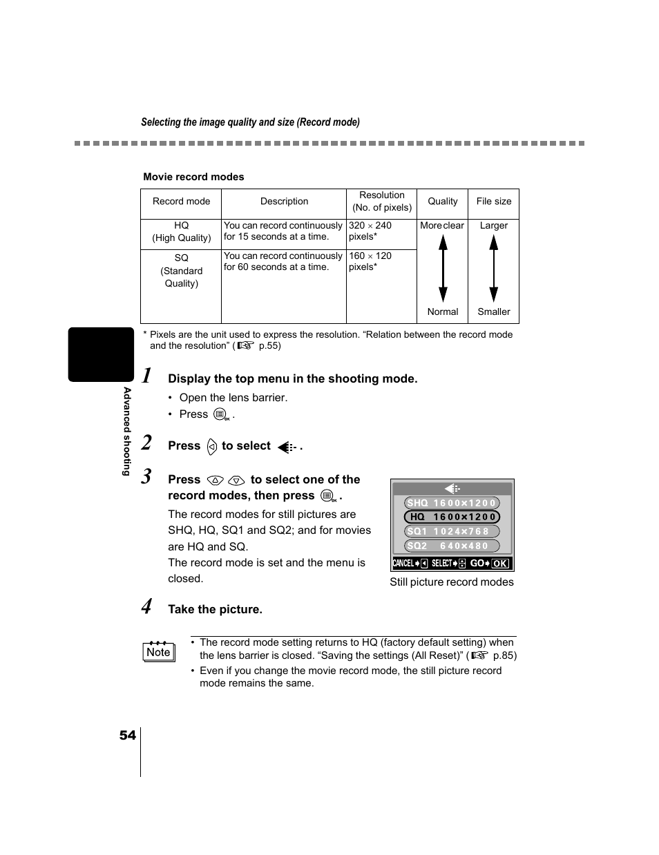 Olympus CAMEDIA C-2 ZOOM User Manual | Page 55 / 140