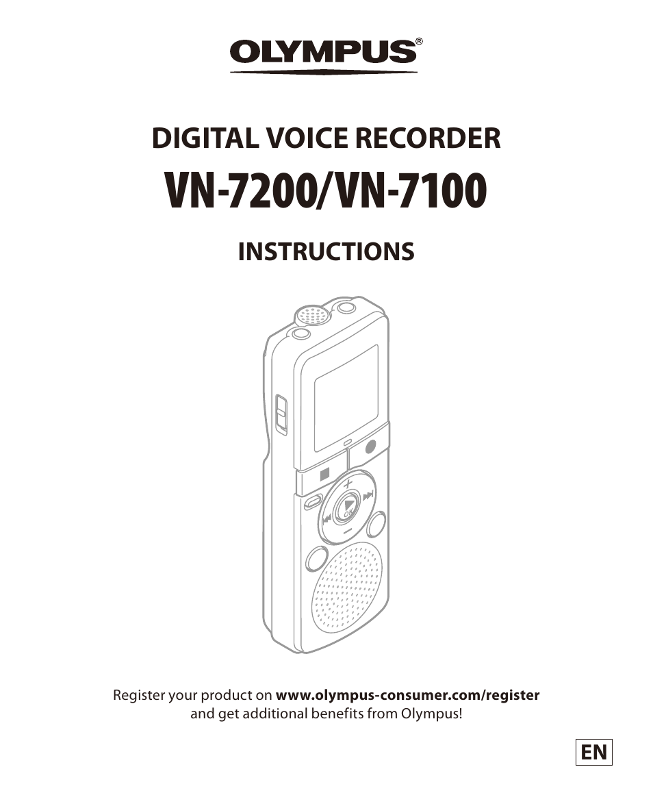 Olympus VN 7200 User Manual | 10 pages