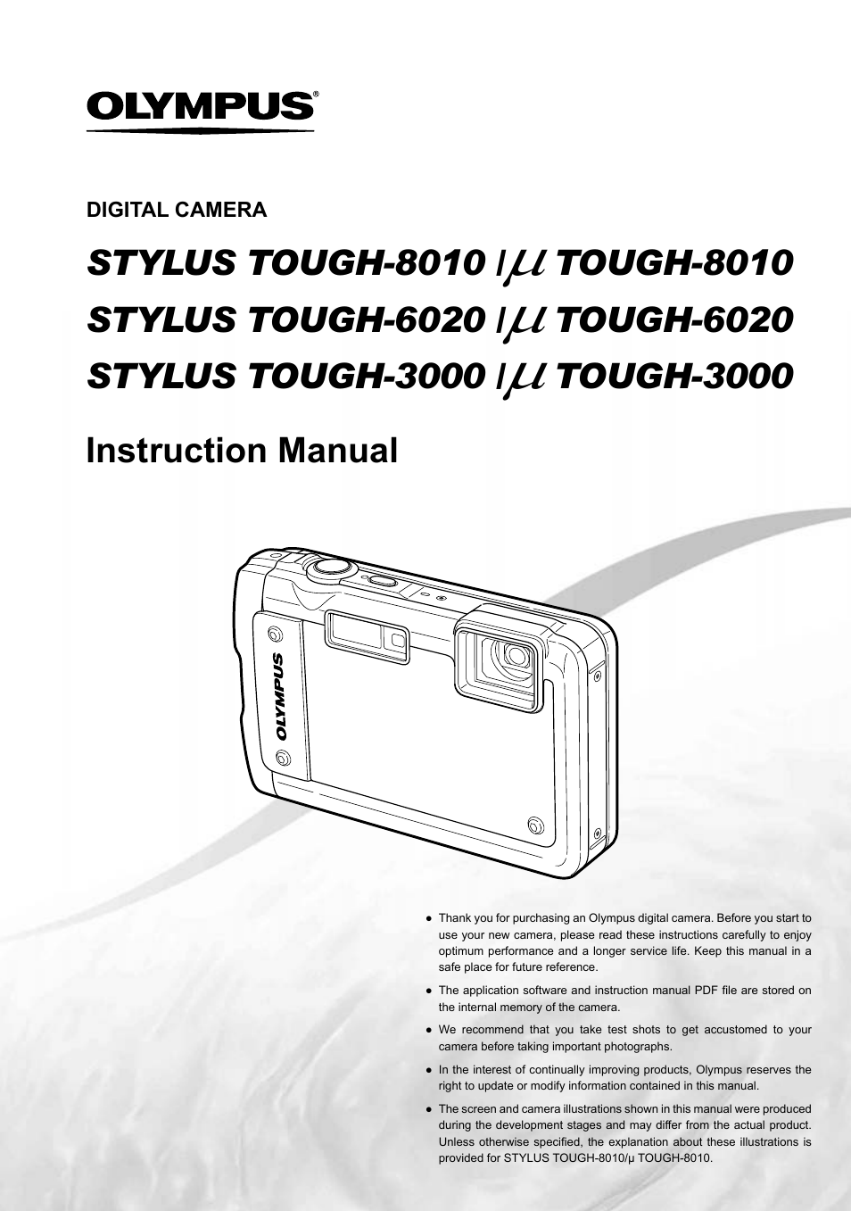Olympus Stylus Tough-8010  EN User Manual | 83 pages
