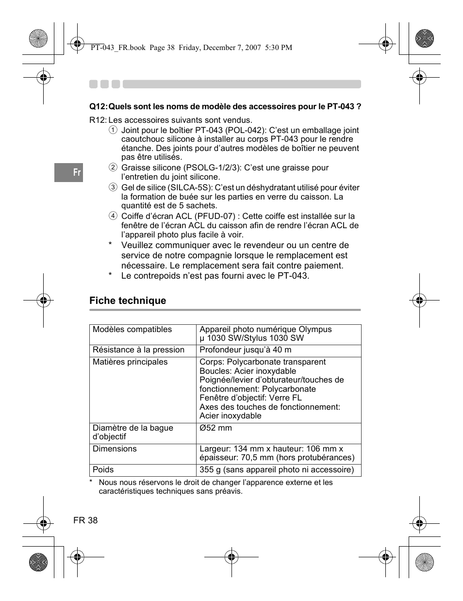 Olympus PT-043 User Manual | Page 114 / 268