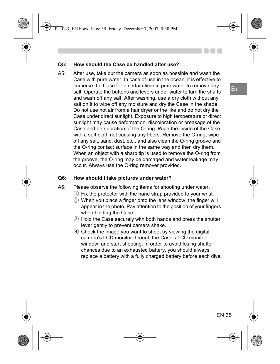 Olympus PT-043 User Manual | Page 73 / 268