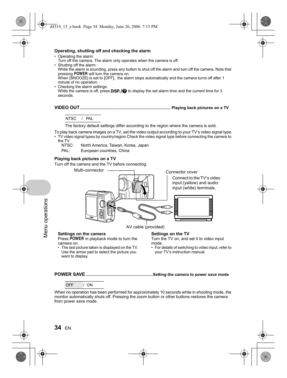 Menu operations | Olympus Stylus 750 User Manual | Page 34 / 80