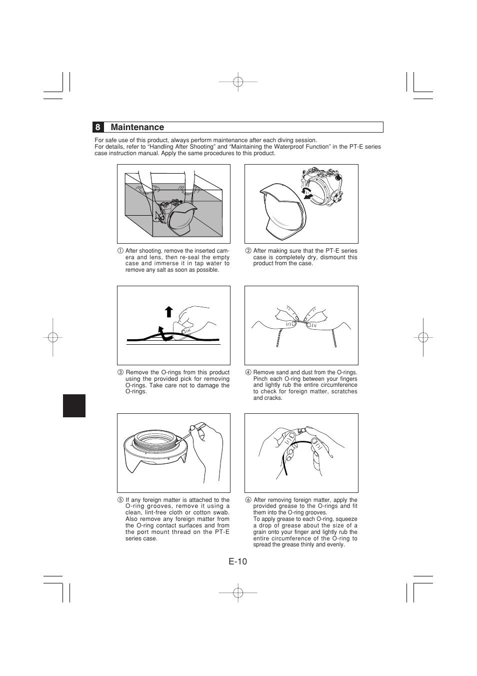 E-10, 8maintenance | Olympus PPO-E04 User Manual | Page 22 / 80