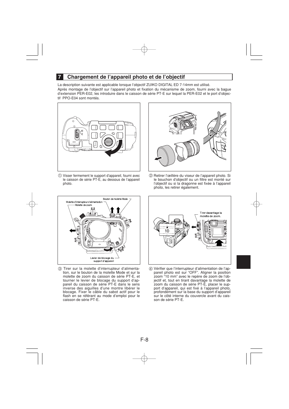 7chargement de l’appareil photo et de l’objectif | Olympus PPO-E04 User Manual | Page 31 / 80