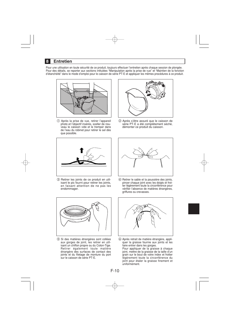 F-10, 8entretien | Olympus PPO-E04 User Manual | Page 33 / 80