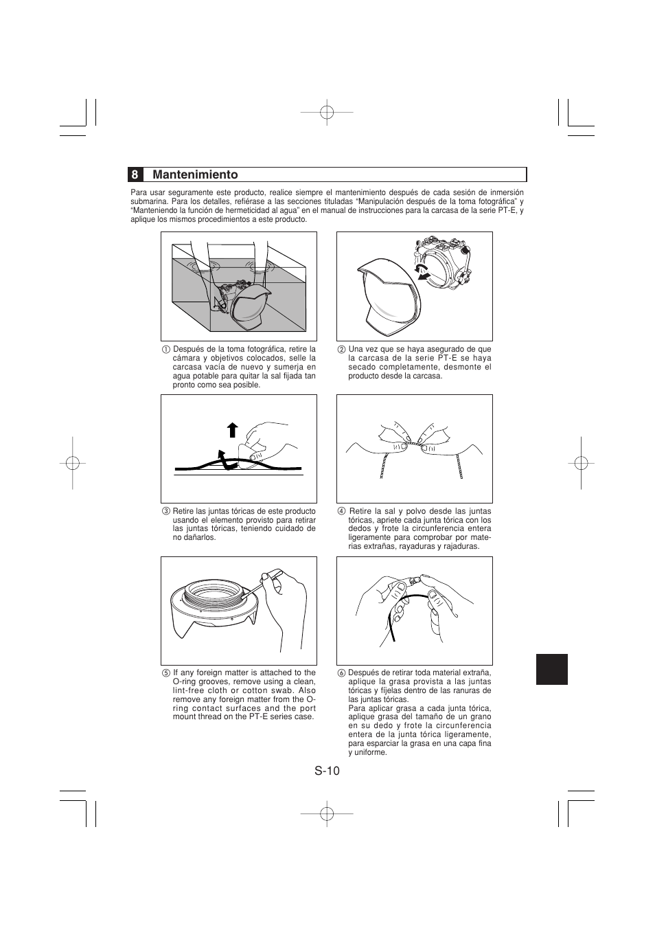 S-10 8 mantenimiento | Olympus PPO-E04 User Manual | Page 55 / 80