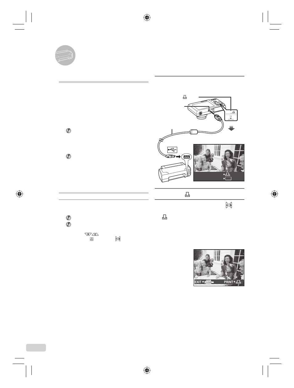 Printing, Direct printing ( pictbridge) | Olympus FE-360 User Manual | Page 14 / 124