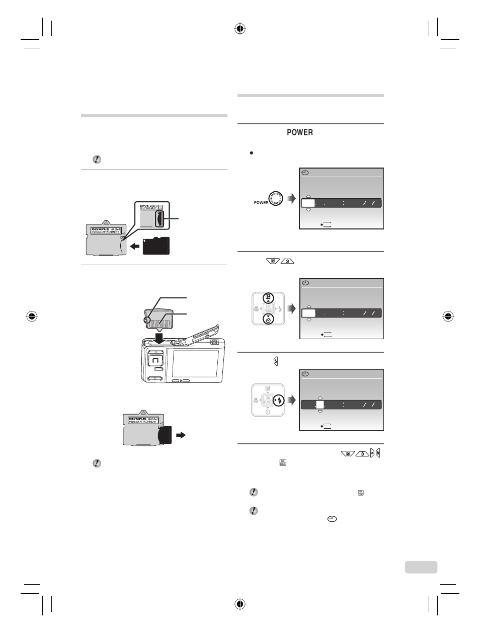 Setting the date and time | Olympus FE-360 User Manual | Page 5 / 124