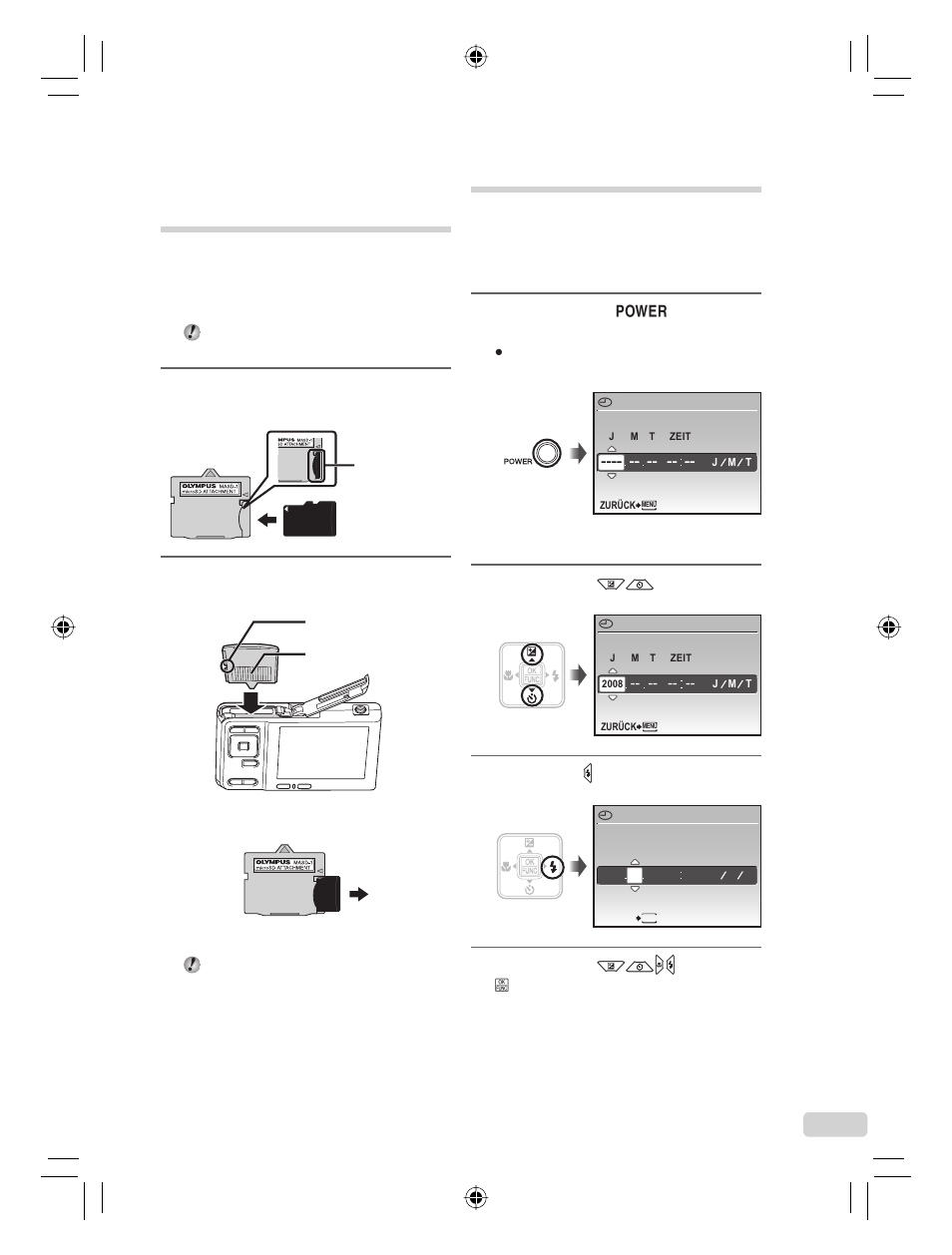 Einstellen von datum und uhrzeit, 77 de | Olympus FE-360 User Manual | Page 77 / 124