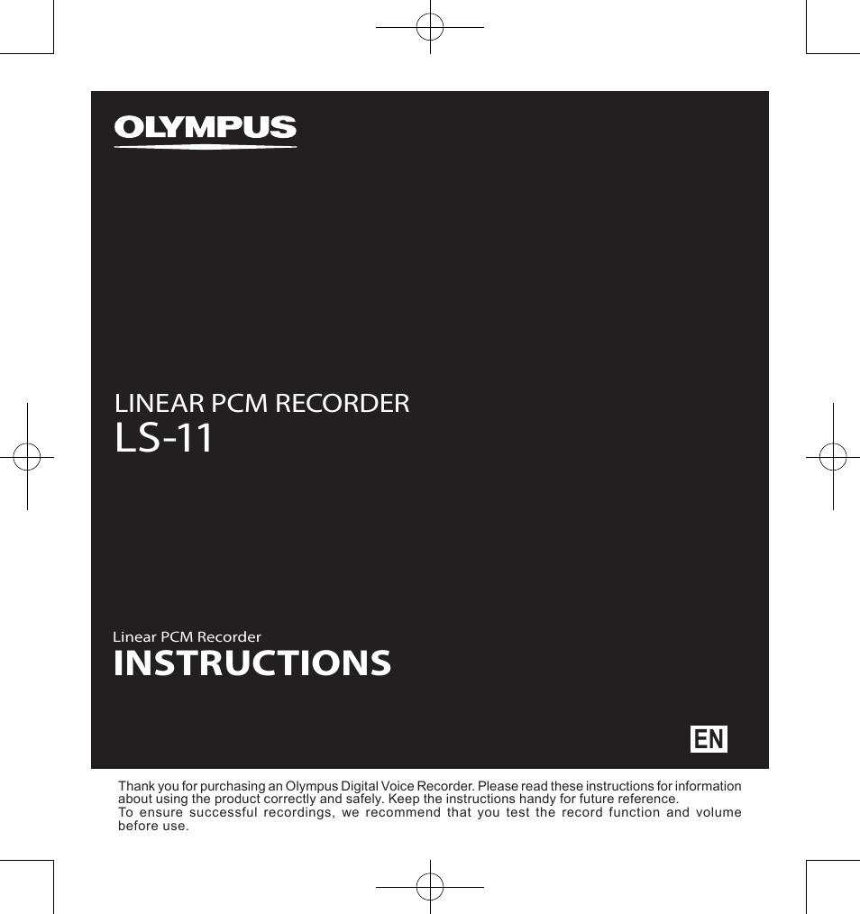 Olympus LS-11 User Manual | 86 pages