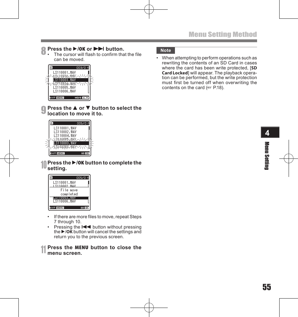 Olympus LS-11 User Manual | Page 55 / 86