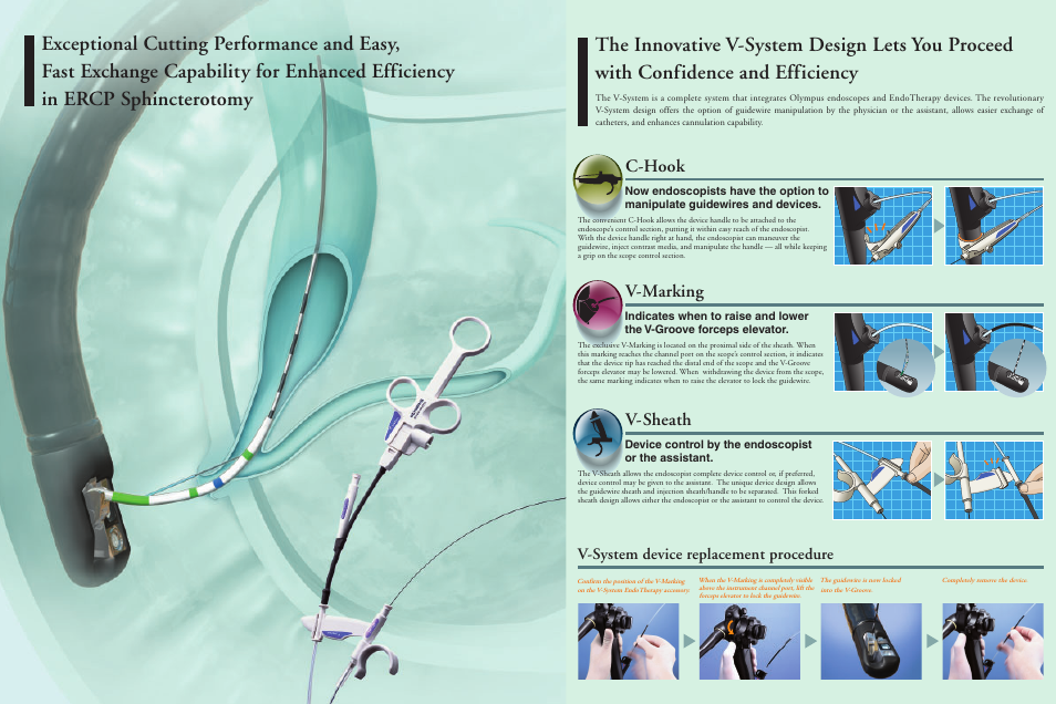 V-marking, V-sheath, C-hook | V-system device replacement procedure | Olympus StarTip V User Manual | Page 12 / 18