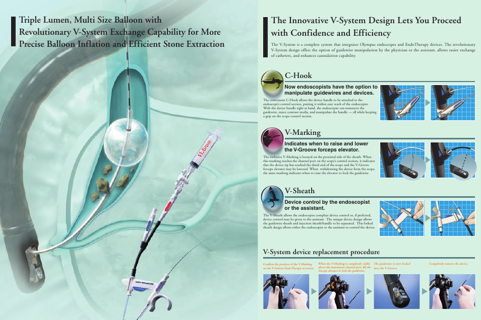 V-marking, V-sheath, C-hook | V-system device replacement procedure | Olympus StarTip V User Manual | Page 5 / 18