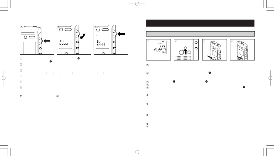 Basic operation, Recording | Olympus DS 150 User Manual | Page 8 / 18