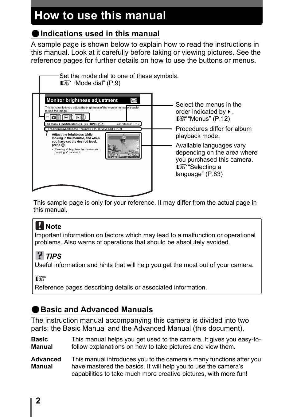 How to use this manual | Olympus C-1 User Manual | Page 2 / 158