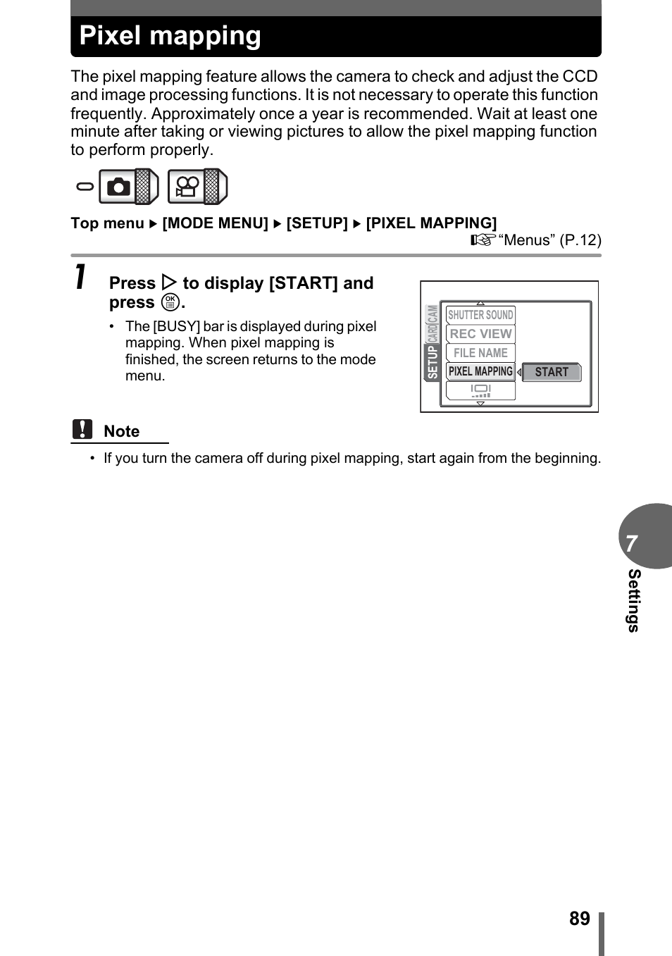 Pixel mapping | Olympus C-1 User Manual | Page 89 / 158