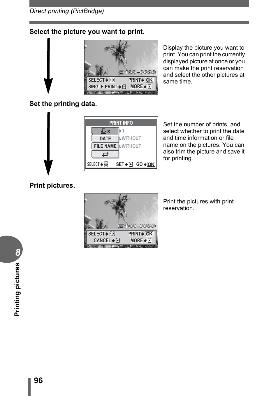 Prin ti n g pi ct ur es | Olympus C-1 User Manual | Page 96 / 158