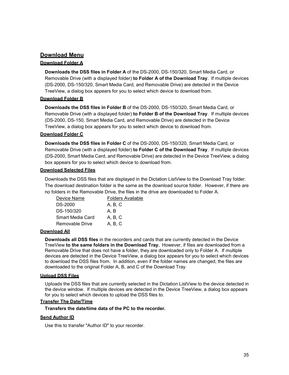 Download menu | Olympus 2000 User Manual | Page 35 / 54