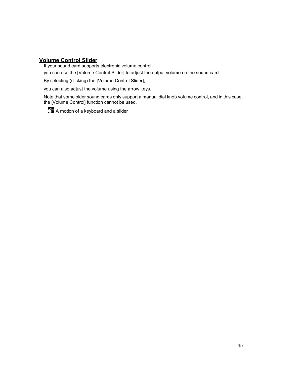 Volume control slider | Olympus 2000 User Manual | Page 45 / 54