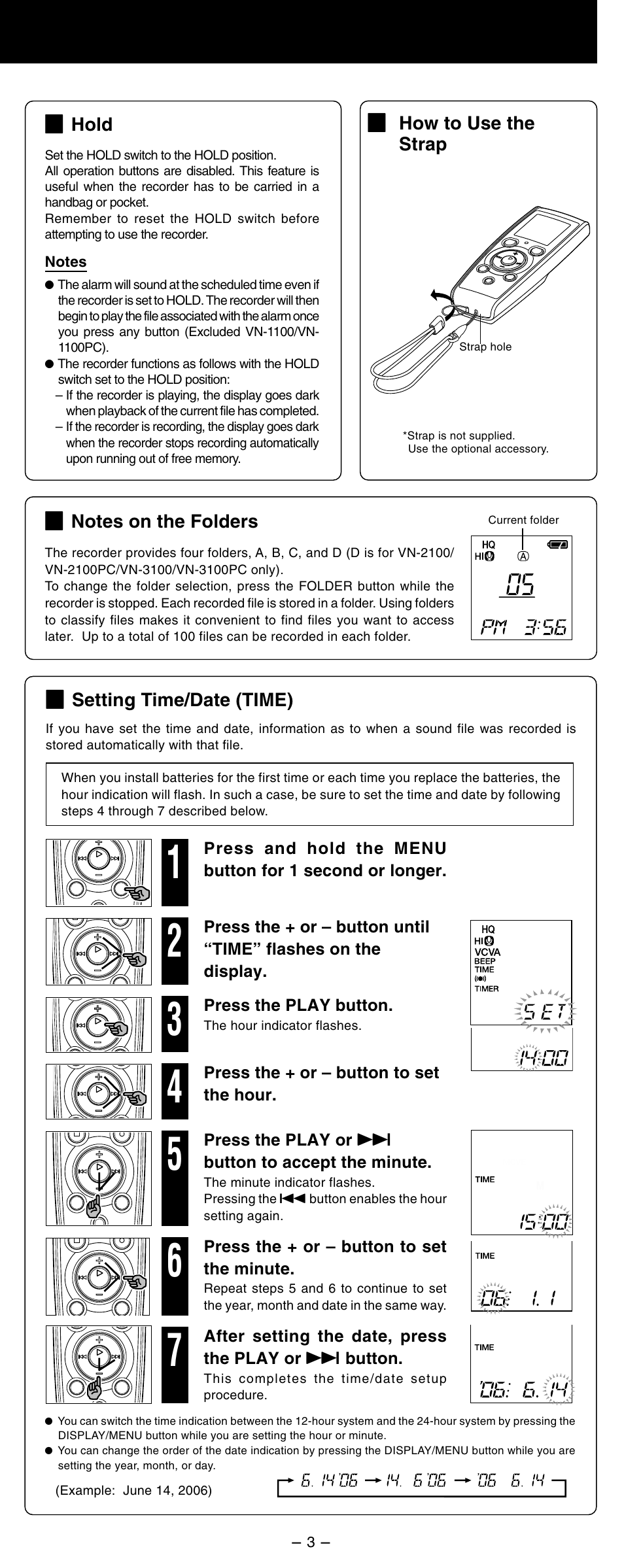 Olympus VN-2100 User Manual | Page 3 / 10