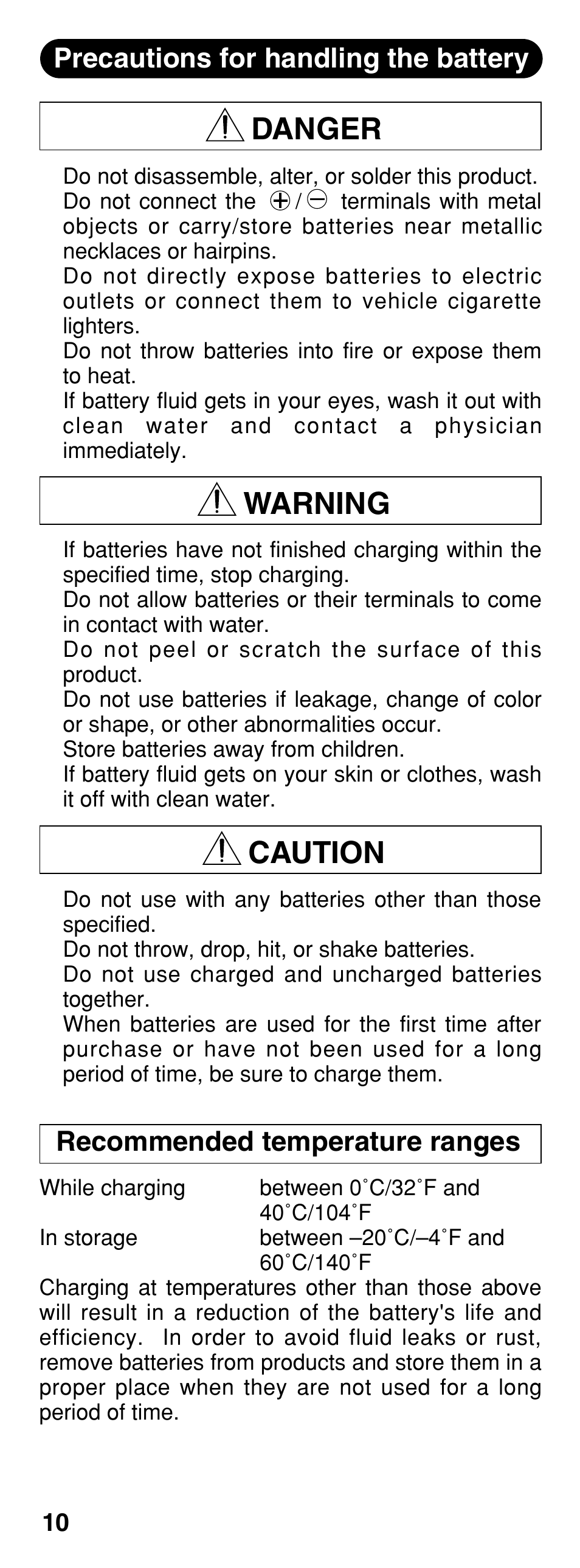 Danger, Warning, Caution | Olympus B-20 LPC User Manual | Page 10 / 40