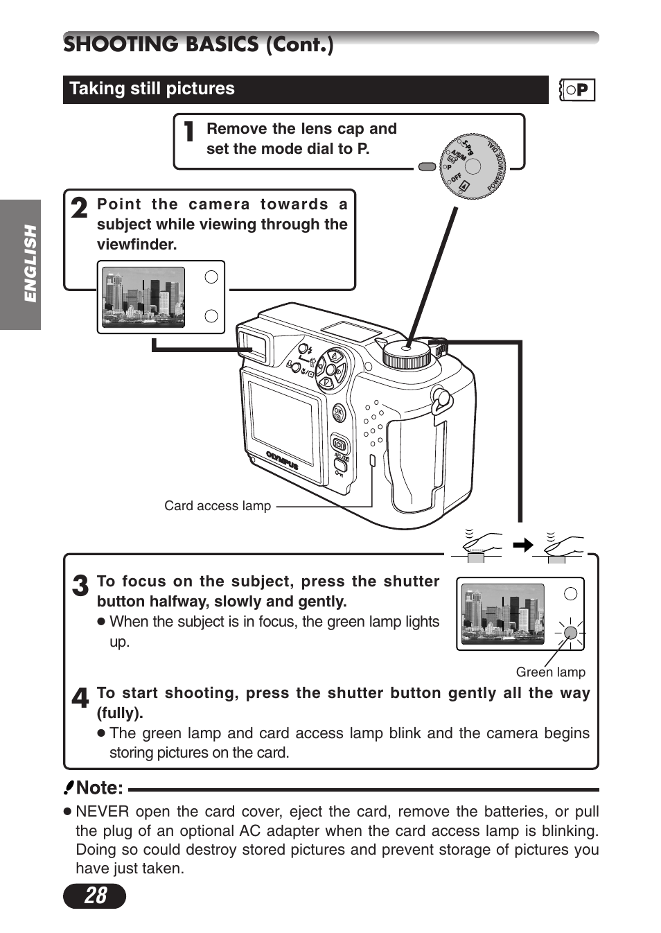 Olympus CAMEDIA C-3020 Zoom User Manual | Page 28 / 180