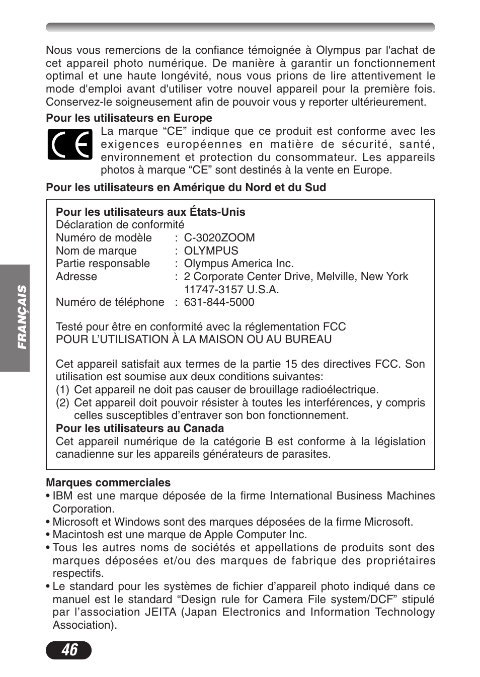 Olympus CAMEDIA C-3020 Zoom User Manual | Page 46 / 180