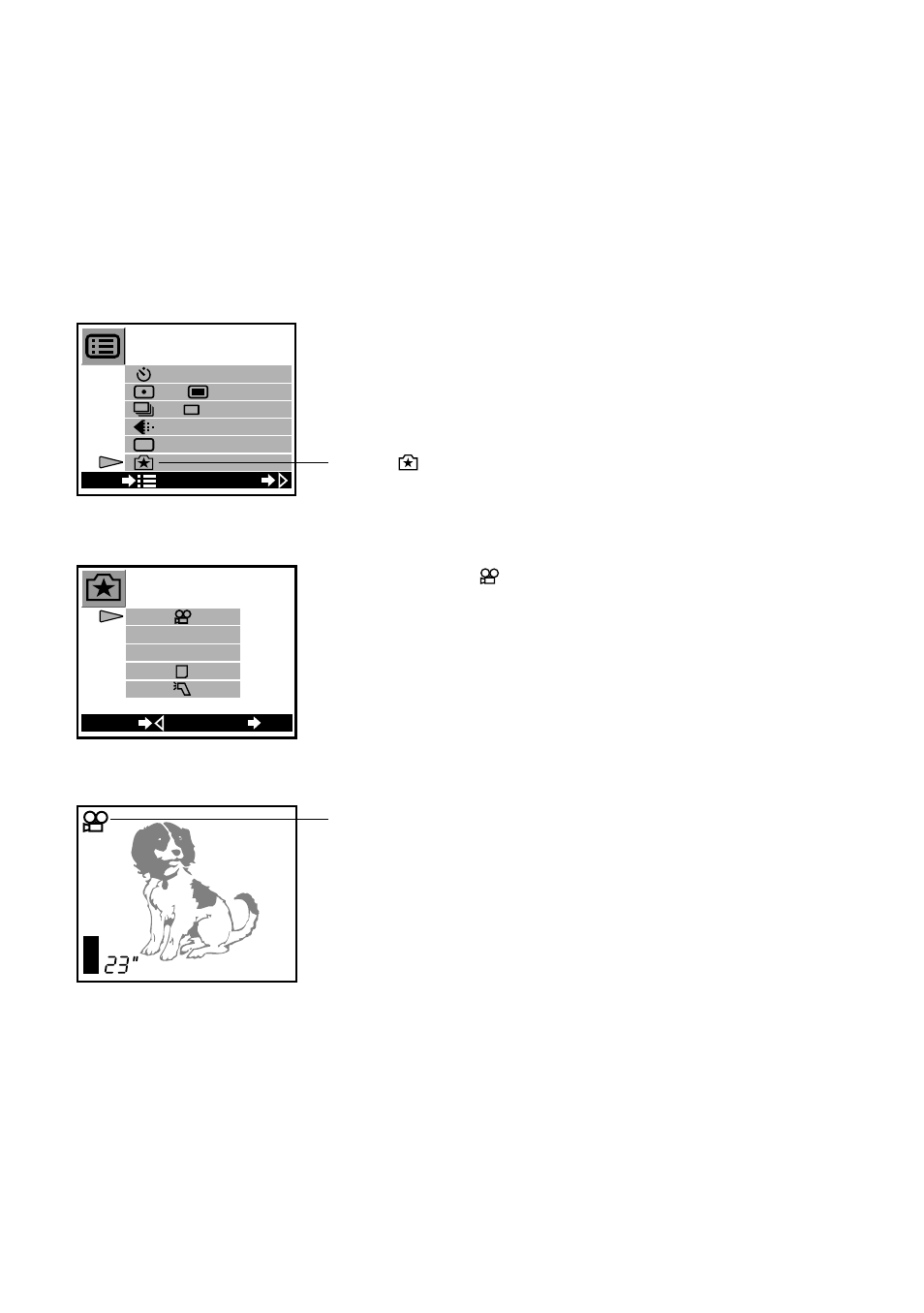 Shooting movies, Select from menu, Indication on monitor | Make the setting | Olympus C-211 User Manual | Page 126 / 212