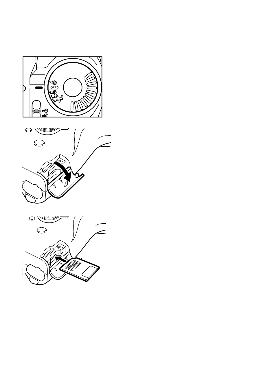 Inserting the smartmedia card | Olympus C-211 User Manual | Page 32 / 212