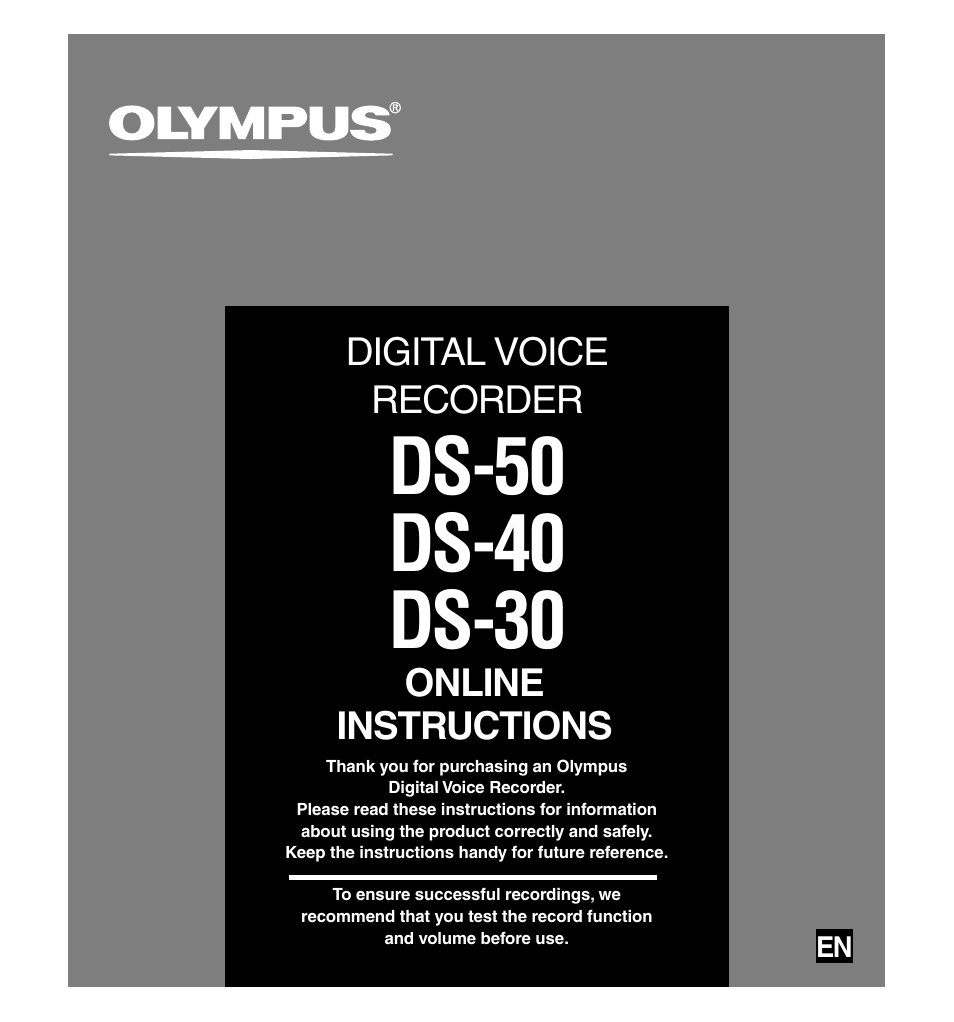 Olympus DS-50 User Manual | 163 pages
