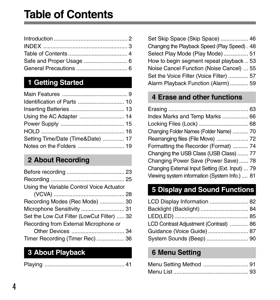 Olympus DS-50 User Manual | Page 4 / 163