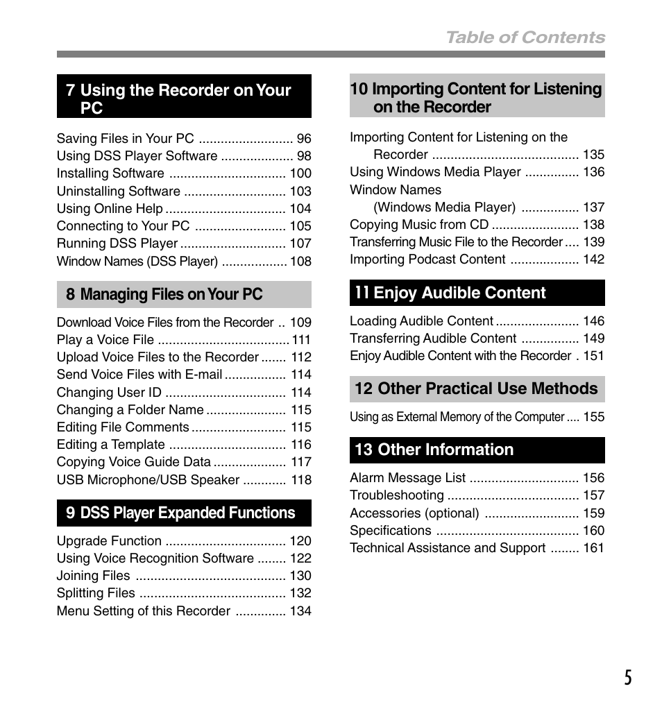 Olympus DS-50 User Manual | Page 5 / 163