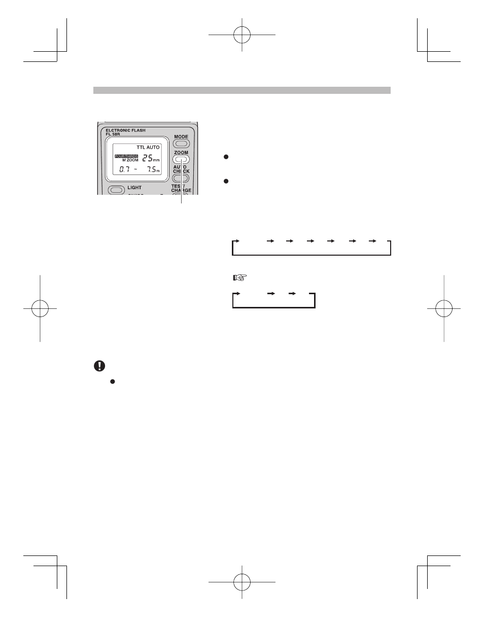 Setting the firing angle (zoom) | Olympus FL-50R User Manual | Page 21 / 60