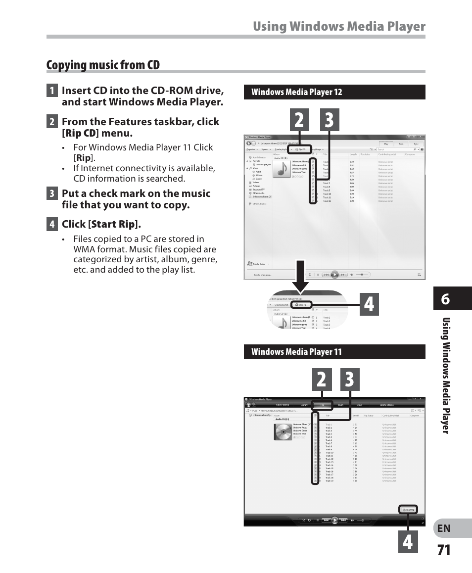 Olympus WS 700M User Manual | Page 71 / 92