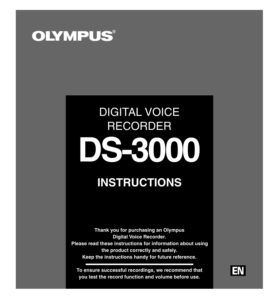 Olympus DS-3000 User Manual | 32 pages