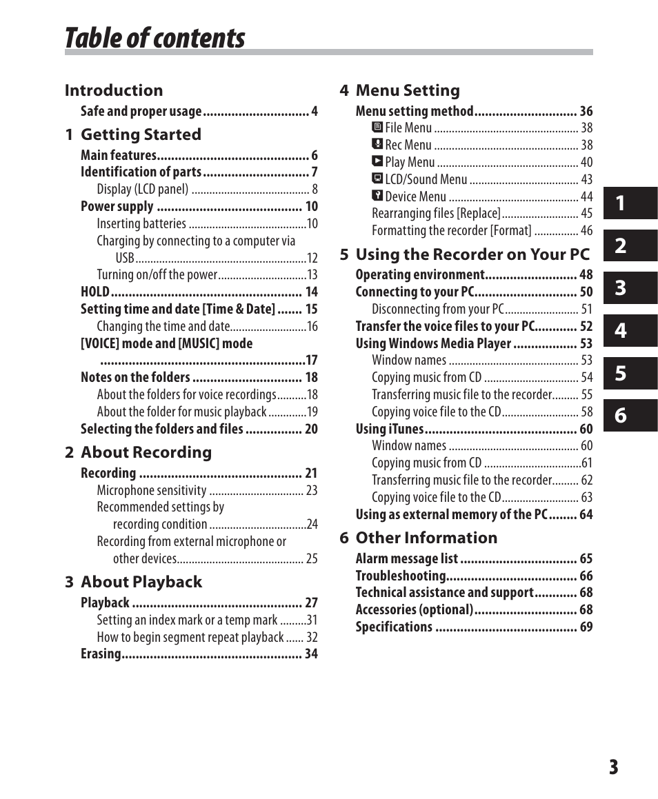 Olympus WS 450 S User Manual | Page 3 / 72