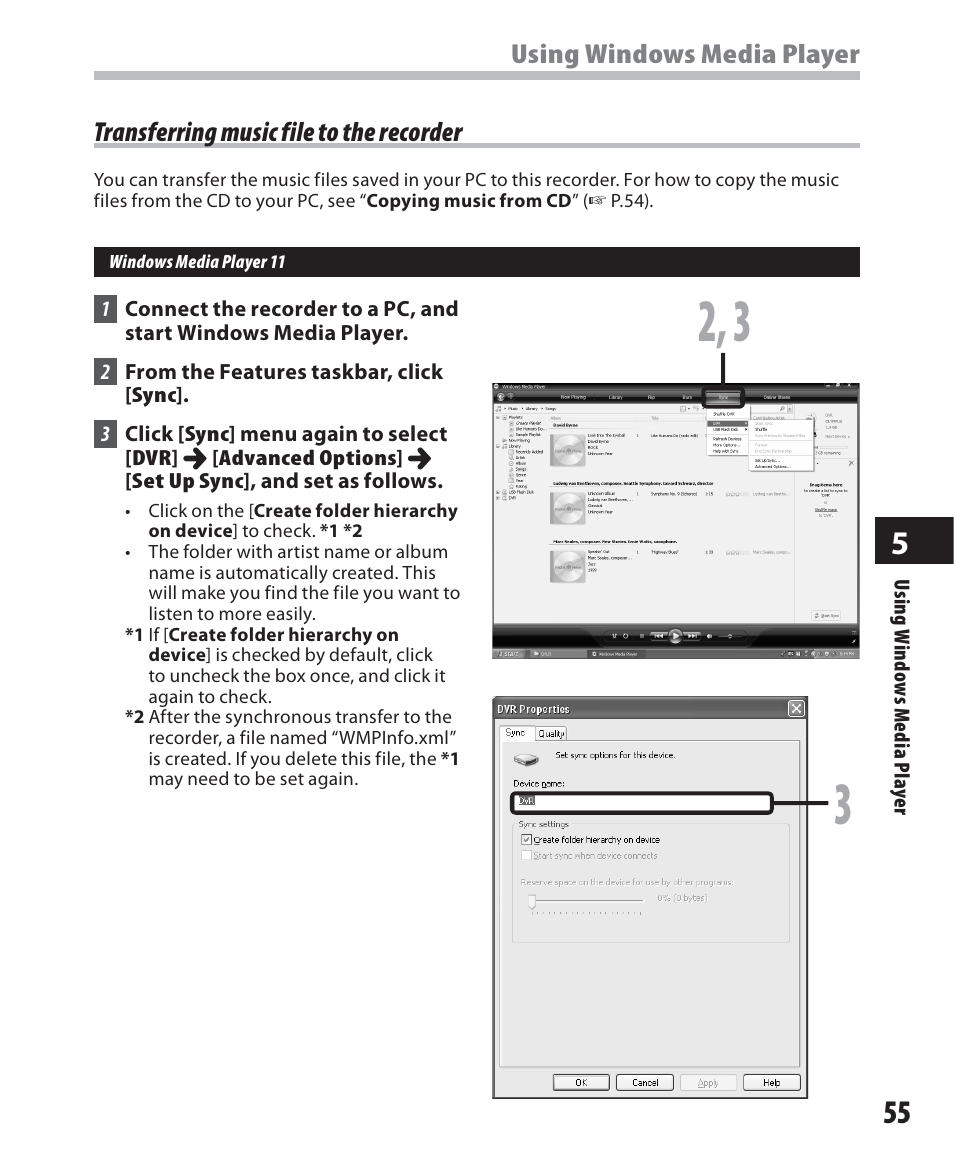 Olympus WS 450 S User Manual | Page 55 / 72