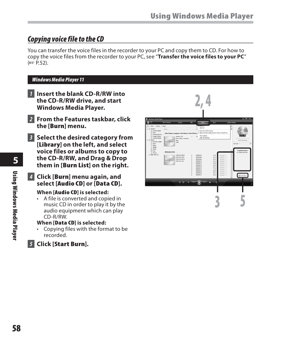 Olympus WS 450 S User Manual | Page 58 / 72