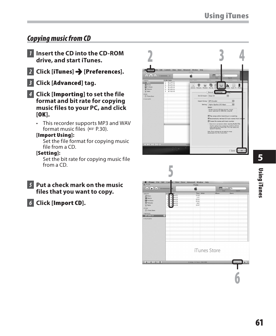 Olympus WS 450 S User Manual | Page 61 / 72