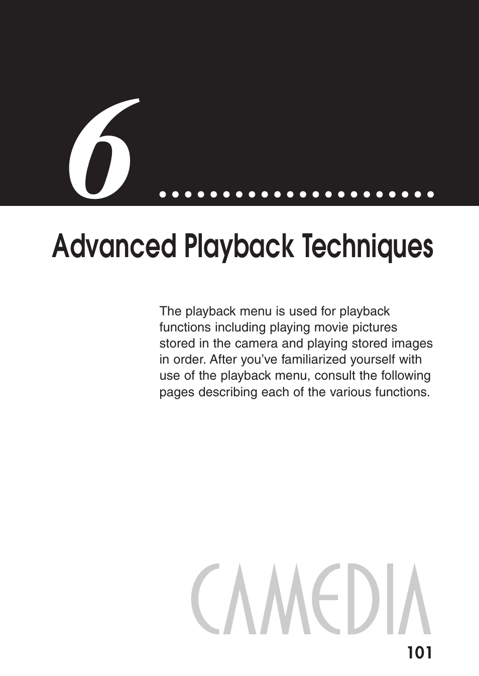 6 advanced playback techniques, Chapter 6 advanced playback techniques | Olympus C-200 Zoom  EN User Manual | Page 111 / 162