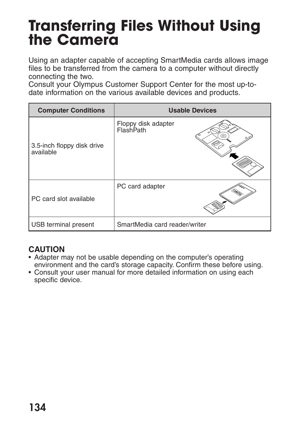 Transferring files without using the camera | Olympus C-200 Zoom  EN User Manual | Page 144 / 162