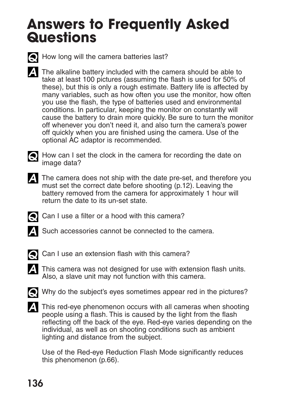 Answers to frequently asked questions | Olympus C-200 Zoom  EN User Manual | Page 146 / 162