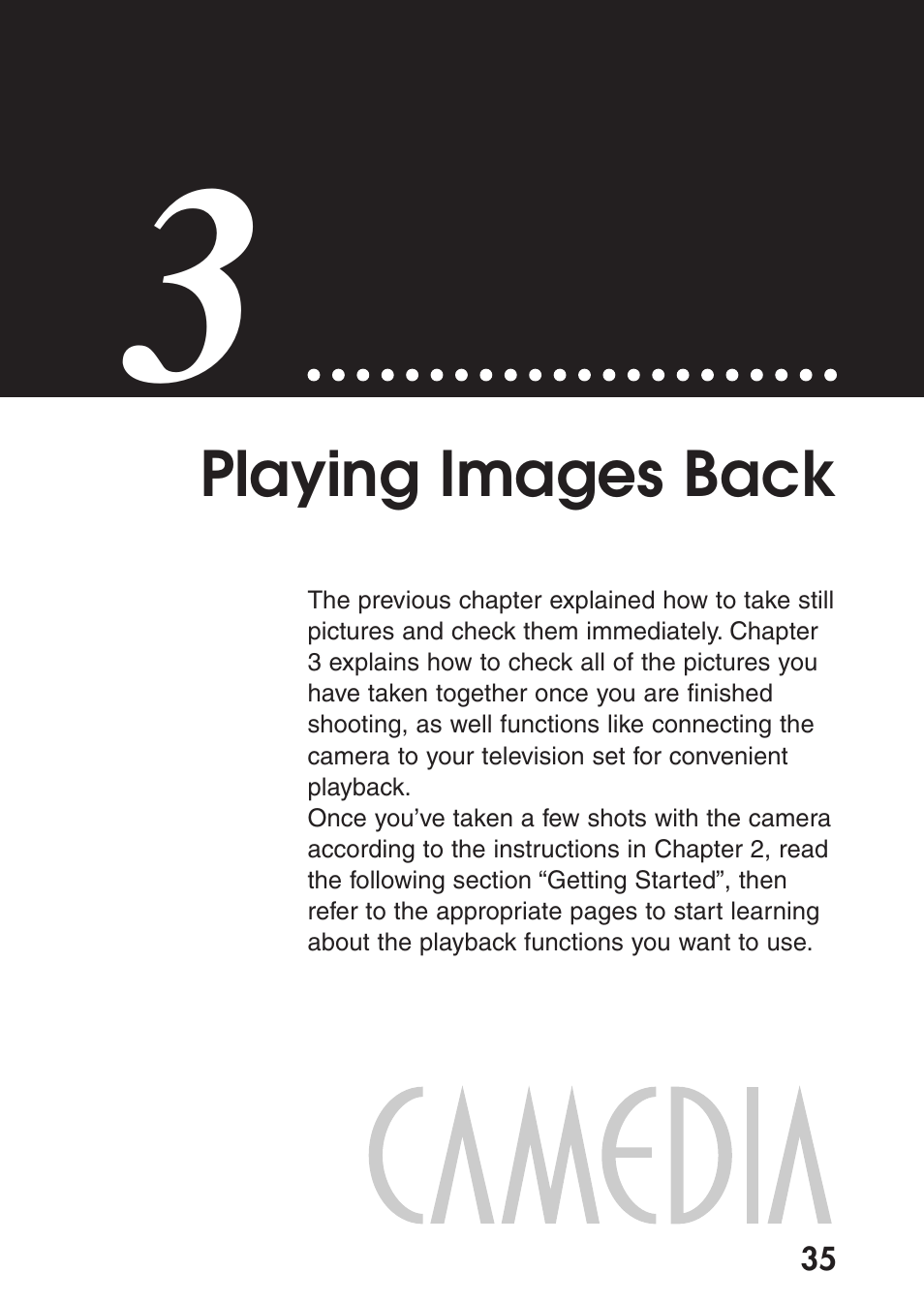 3 playing images back, Chapter 3 playing images back | Olympus C-200 Zoom  EN User Manual | Page 45 / 162