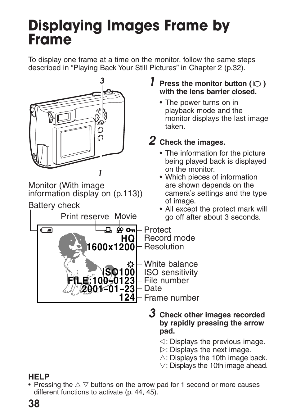 Displaying images frame by frame | Olympus C-200 Zoom  EN User Manual | Page 48 / 162