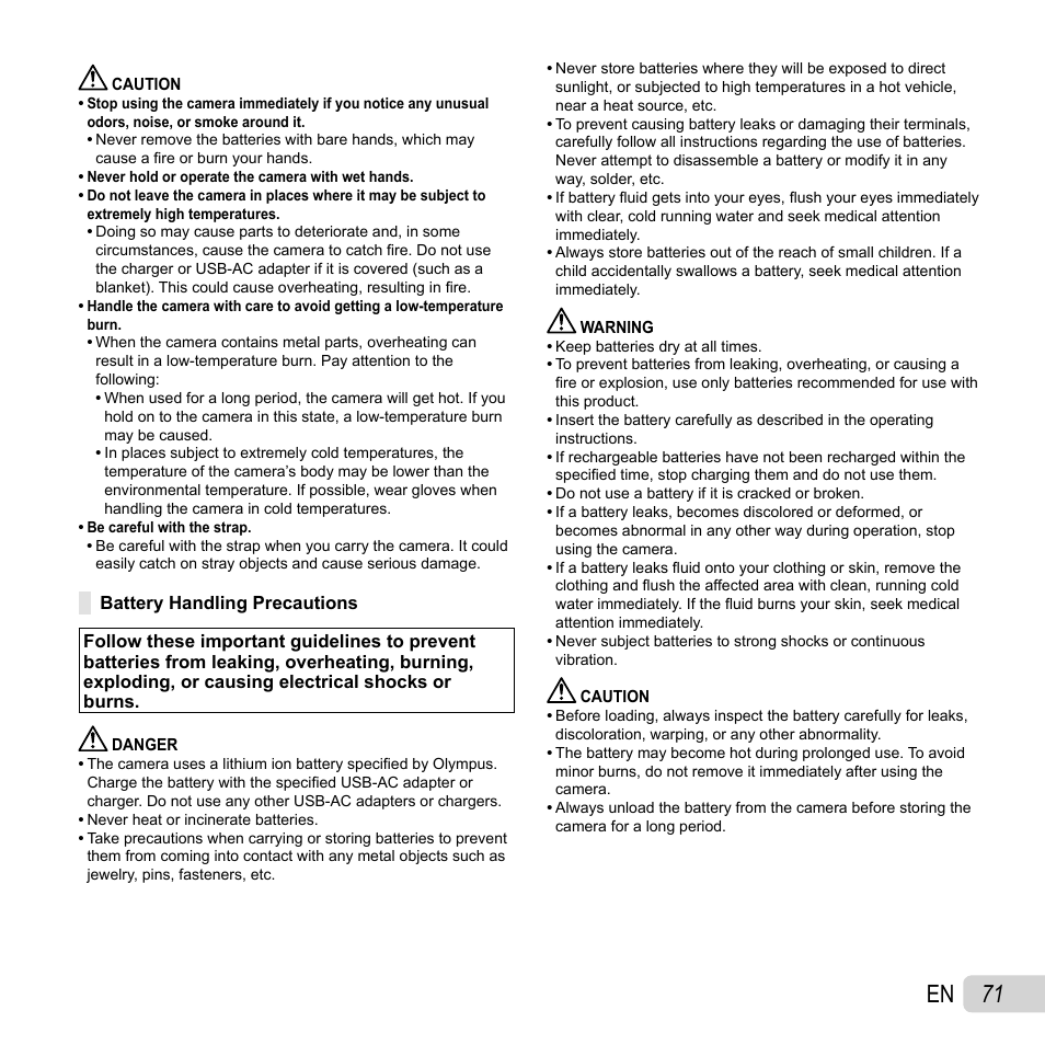71 en | Olympus SZ-10 User Manual | Page 71 / 84