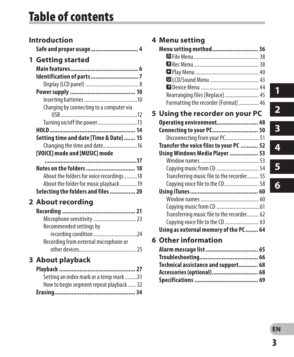 Olympus WS-520M User Manual | Page 3 / 72