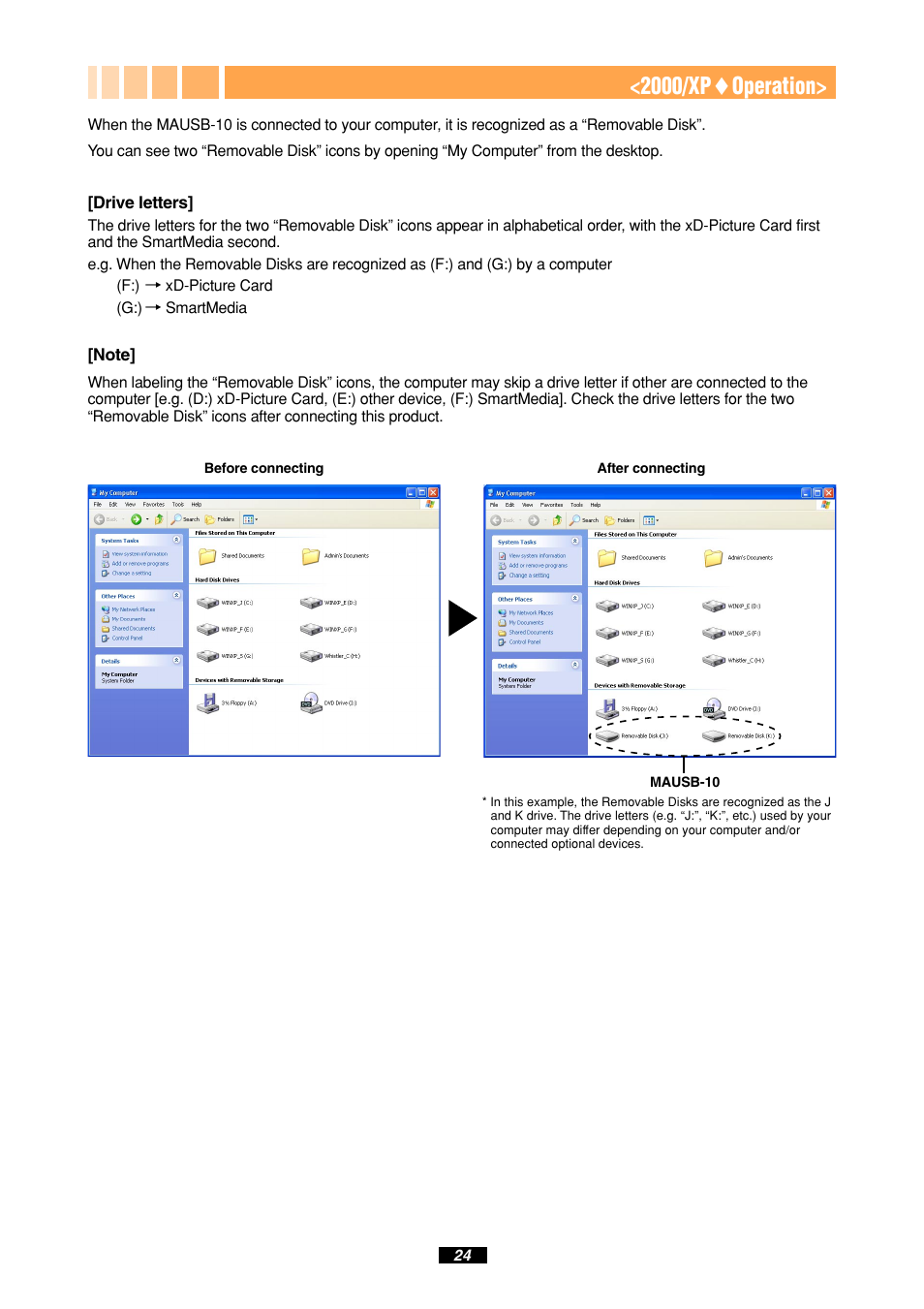 2000/xp ࡗ operation | Olympus MAUSB-10 User Manual | Page 24 / 52